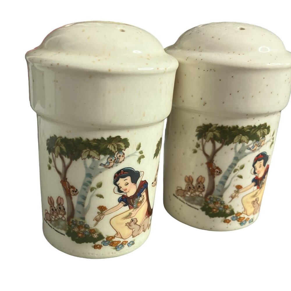 Vintage Treasure Craft Walt‎ Disney Snow White Salt & Pepper Shakers USA Made